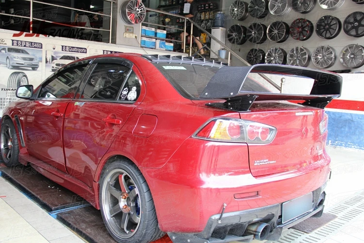 2008 2015 V стильный спойлер из углеродного волокна для MITSUBISHI LANCER EVOLUTION EVO X(JSKMSEV08062)|spoiler