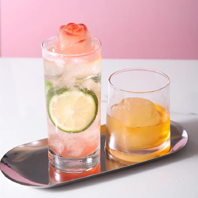 DIY 3D Роза силиконовая форма для льда Форма кубика многоразовый ледяной куб лоток