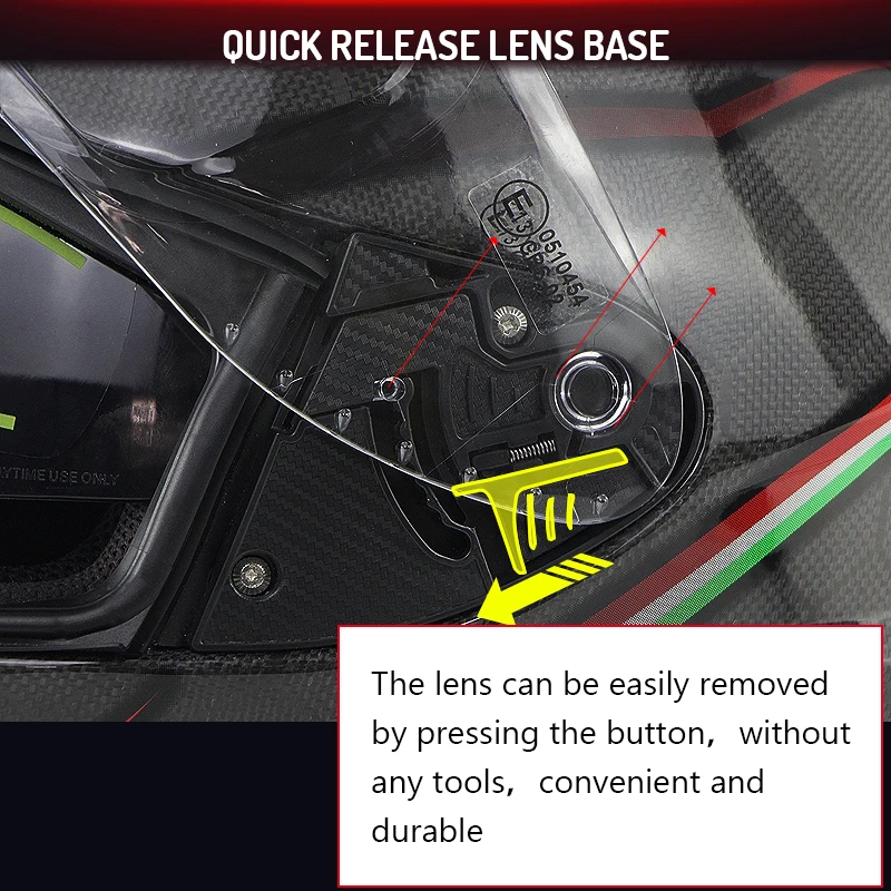 Новинка 2020 г. высококачественный мотоциклетный шлем из углеродного волокна со