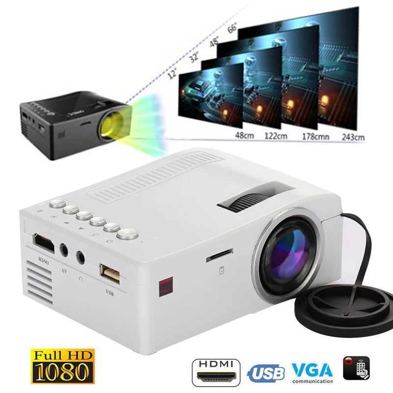 UC18 1080P мини-проектор USB HDMI AV видео портативный проектор домашний кинотеатр кинопроектор проектор для домашнего кинотеатра