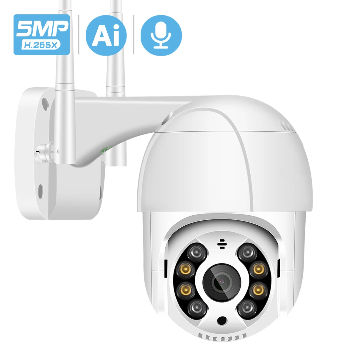 

5MP PTZ IP Camera Wifi Outdoor AI Human Detection Audio 1080P Wireless Security CCTV Camera P2P RTSP 4X Digital Zoom Wifi Camera