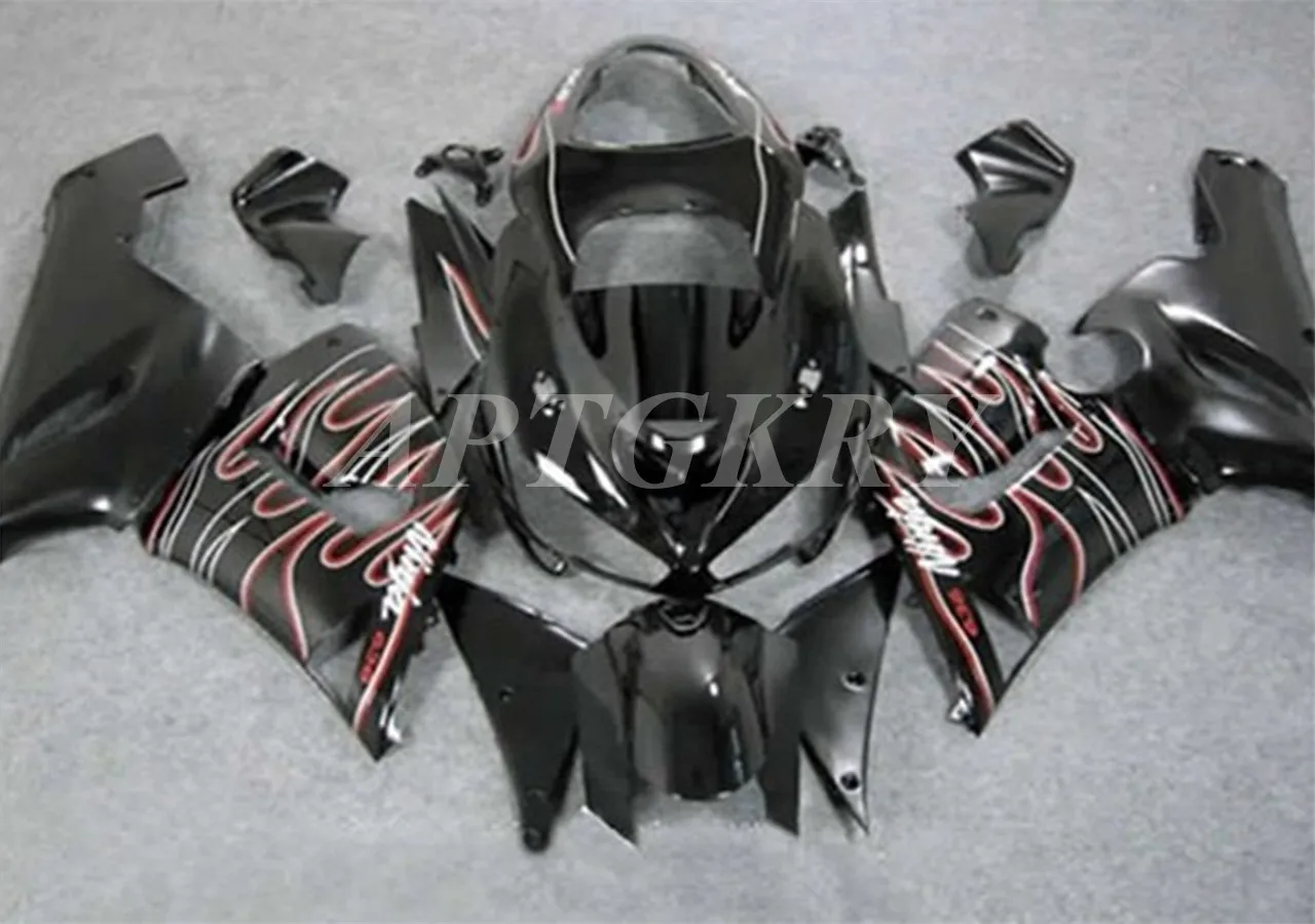 

Новый корпус из АБС-пластика для мотоцикла обтекатель комплект подходит для Kawasaki Ninja ZX6R 636 ZX-6R 2005 2006 Кузов Набор изготовленный на заказ черны...