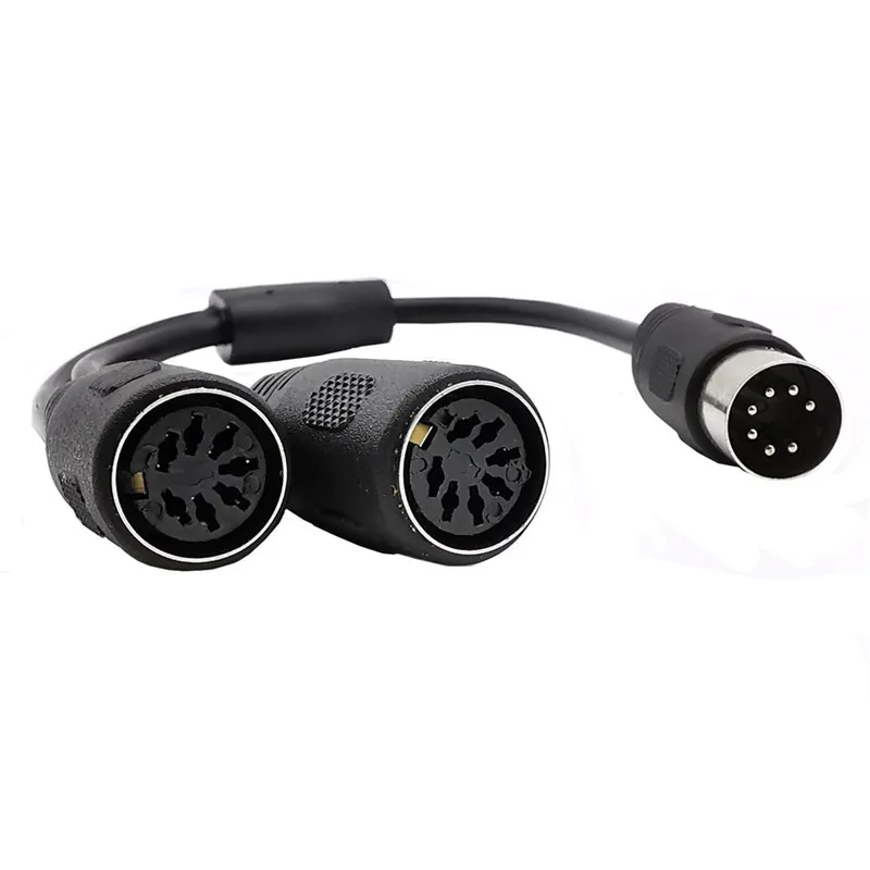 MIDI DIN 7-Pin Splitter Y Adapter male to 2 female cable 0.3m | Компьютеры и офис