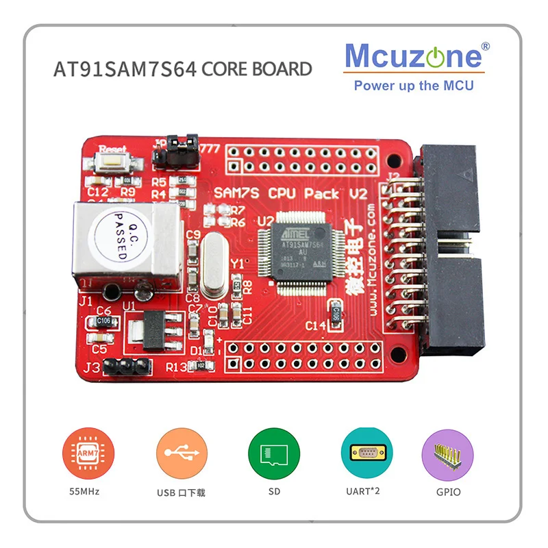 AT91SAM7S64 мини плата ARM7 SAM7S JTAG USB ATMEL микрочип | Компьютеры и офис