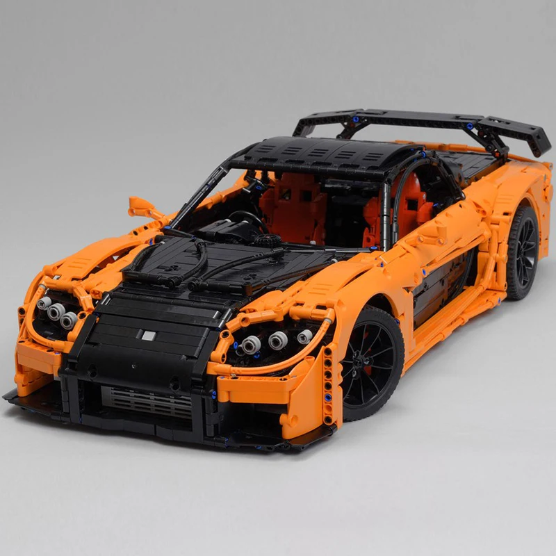 

Дрифт автомобиль, двигатель, детская головоломка MOC Han, Mazda, стиль флуоресцентная, набор блоков удачи (1: 8)