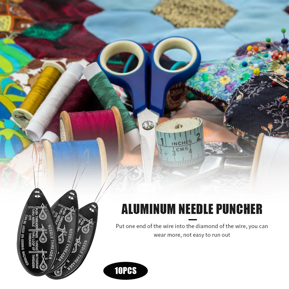 

1PCS New Aluminum Needle Threader Letter Hand Machine Stitch Insertion Sewing Tool