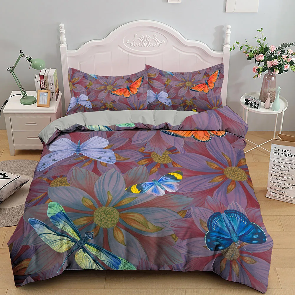 Muiltcolor бабочка цветок пододеяльник наволочка 2/комплект детской одежды из 3