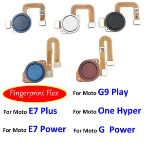 New For Moto G9 Play One Hyper G Power E7 Plus Home Button FingerPrint Touch ID Sensor Flex Cable Ri in USA (United States)