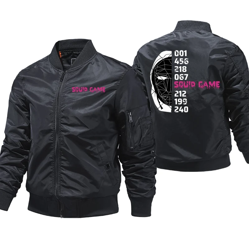 

Men's Jacket Squid Game Bomber Jacket Men's 2022 New Outerwear Streetwear Hip Hop Li Zhengjae Mens Thick warm Windproof jacket