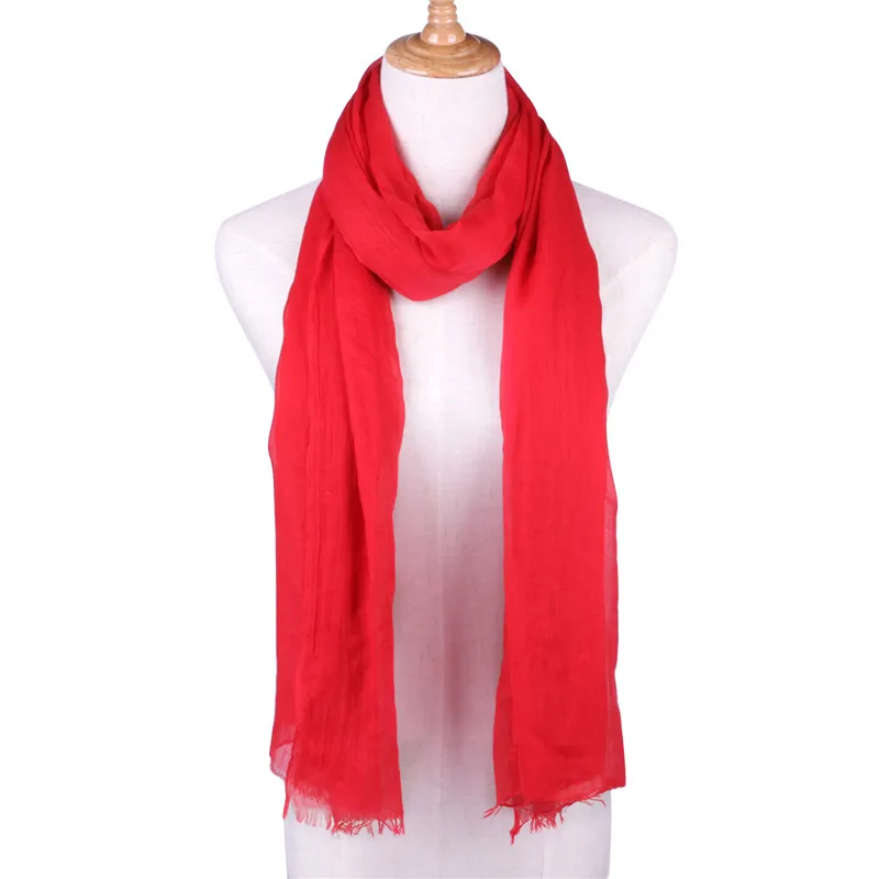 Высококачественный однотонный женский длинный шарф шаль шелковый платок