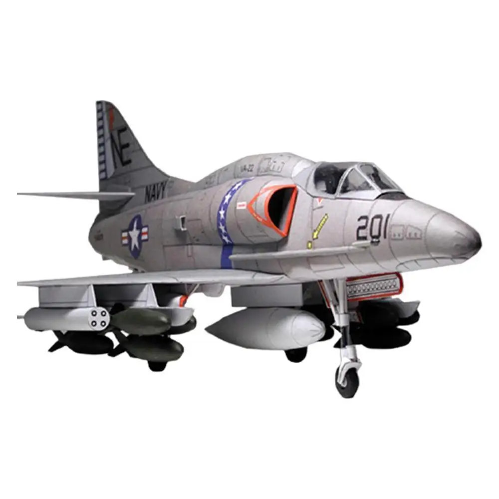 

Модель самолета Skyhawk в масштабе 1:33 США, 3D бумажная карточка для сборки, образовательная военная модель, строительные игрушки