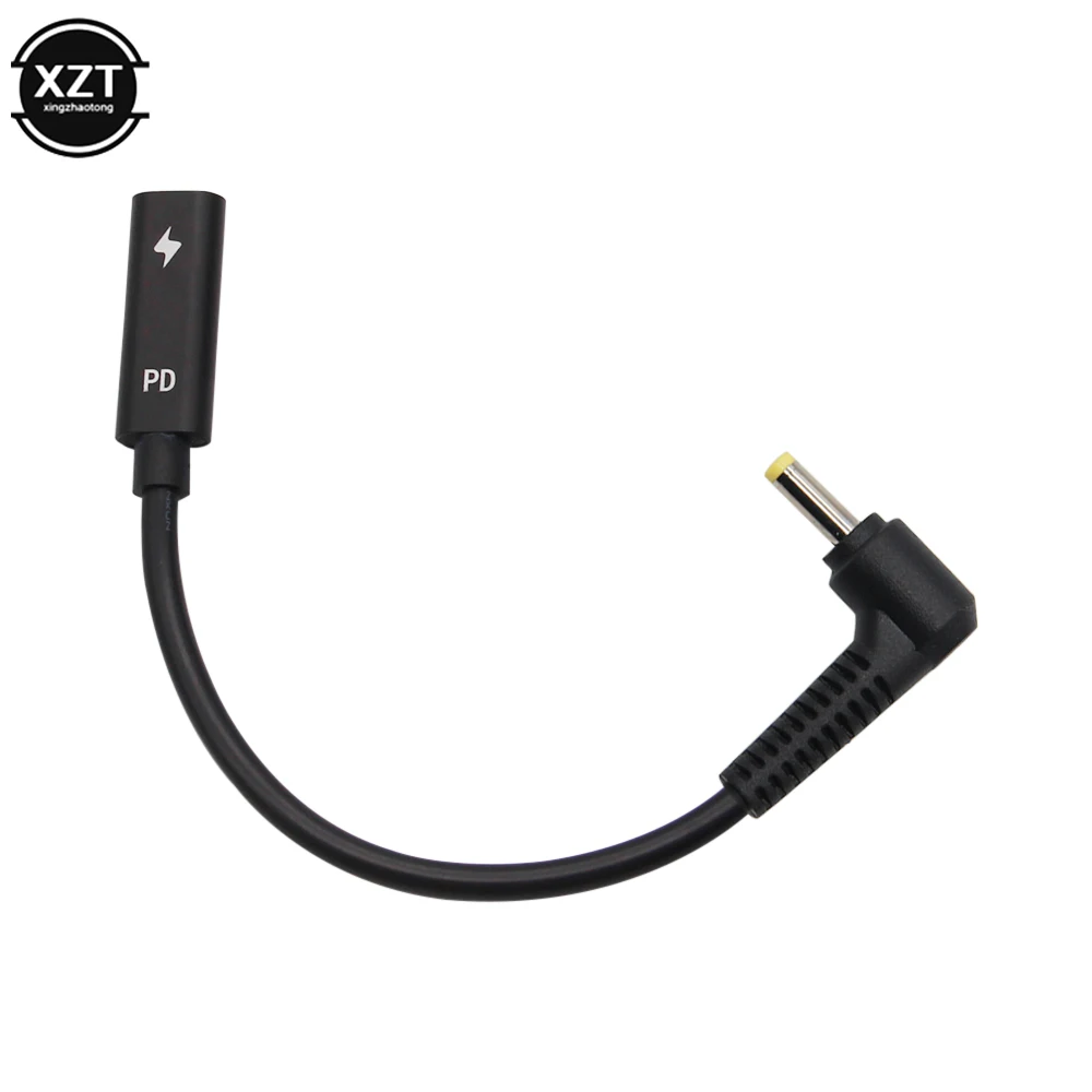 Кабель адаптер с USB 3 1 Type C на DC 4 0*1 7 зарядный кабель для Lenovo Asus BenQ зарядное