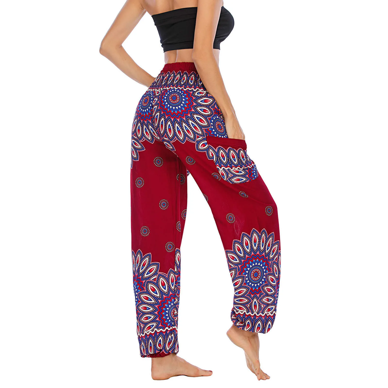 

Leggings For Fitness Women Men 's Hippie Boho PJs Lounge Beach Print Yoga Pants Push Up Clothing Girl Yoga Pant workout Fitness