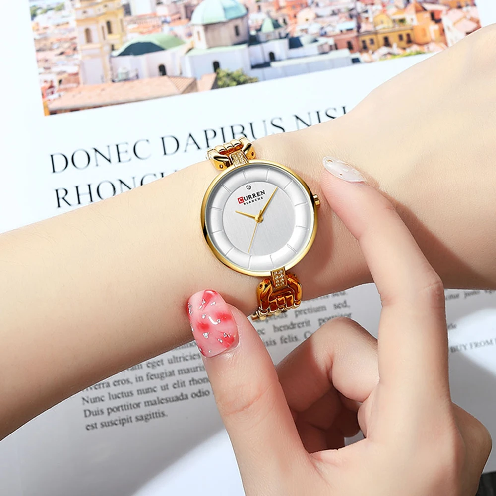 

Quartz Women Luxury Rhinestone Clock Woman Gift Charming Ladies Stainless Steel Bracelet Women Wristwatch Montre femme
