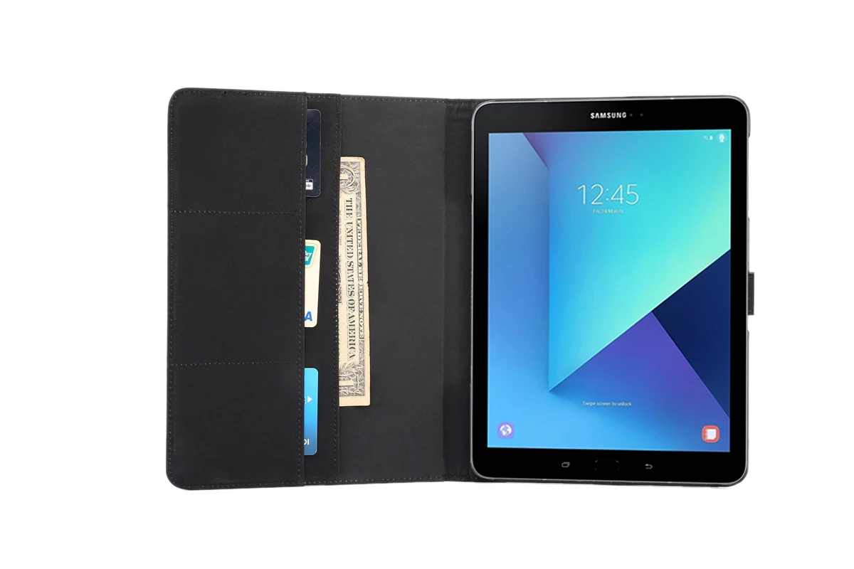 

Premium Leather Case for Samsung Galaxy Tab A 9.7 SM-T550 SM-T555 Smart Auto Sleep Wake Shockproof Flip Tablet Cover Shell