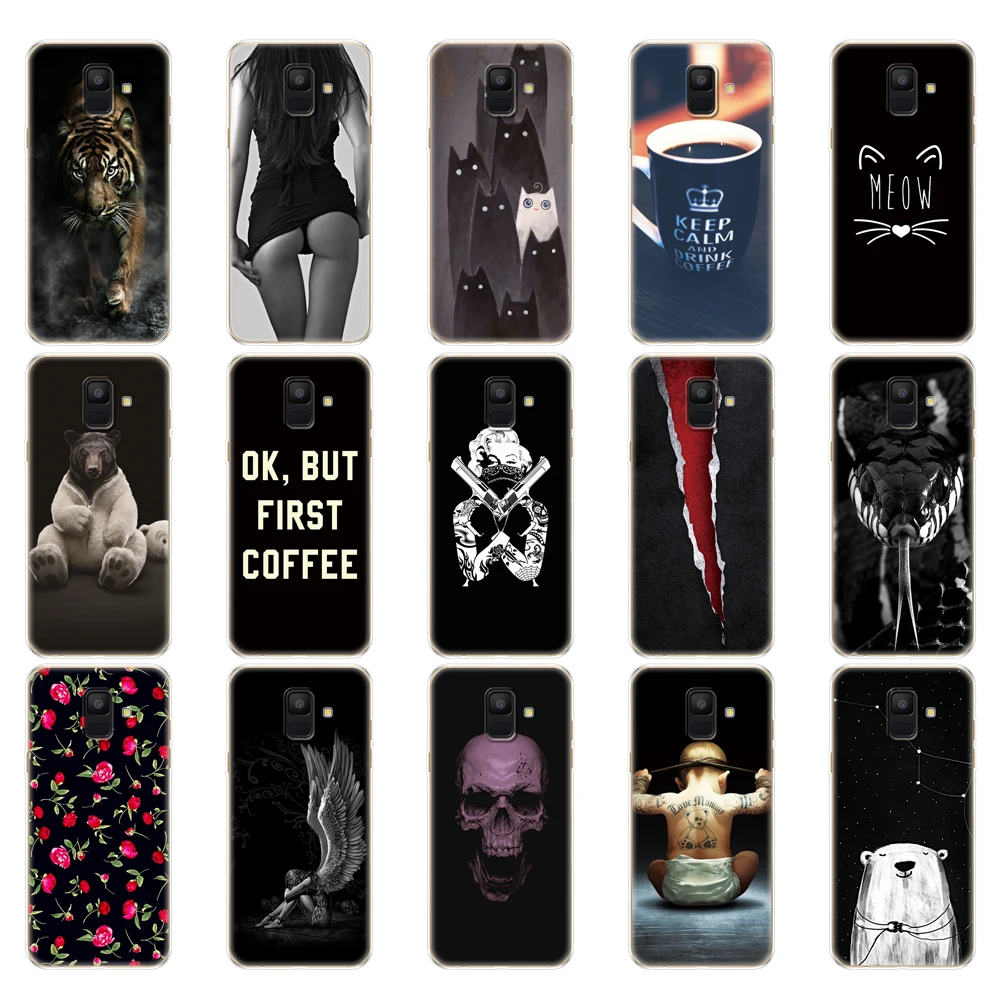 Силиконовый чехол для Samsung Galaxy A6 2018 с двумя SIM картами SM A600 A600F samsung plus A605 A605F