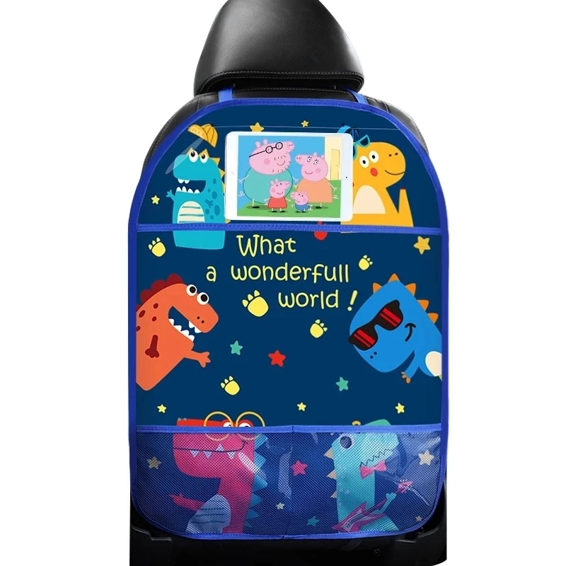 

Car Seat Anti-Kick Pad Oxford Cloth Material Anti-Child Seat Backrest Cartoon Baby Protective Cover Bundled Car Interior Decorat