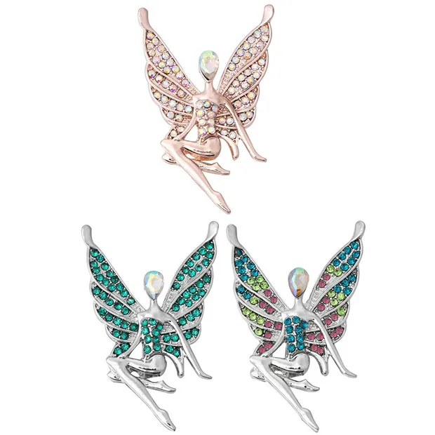 6 шт./лот новые ювелирные украшения с большим ангелом для девушек розовое золото