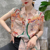 2021 summer new shirt womens foreign style top loose size small fashion