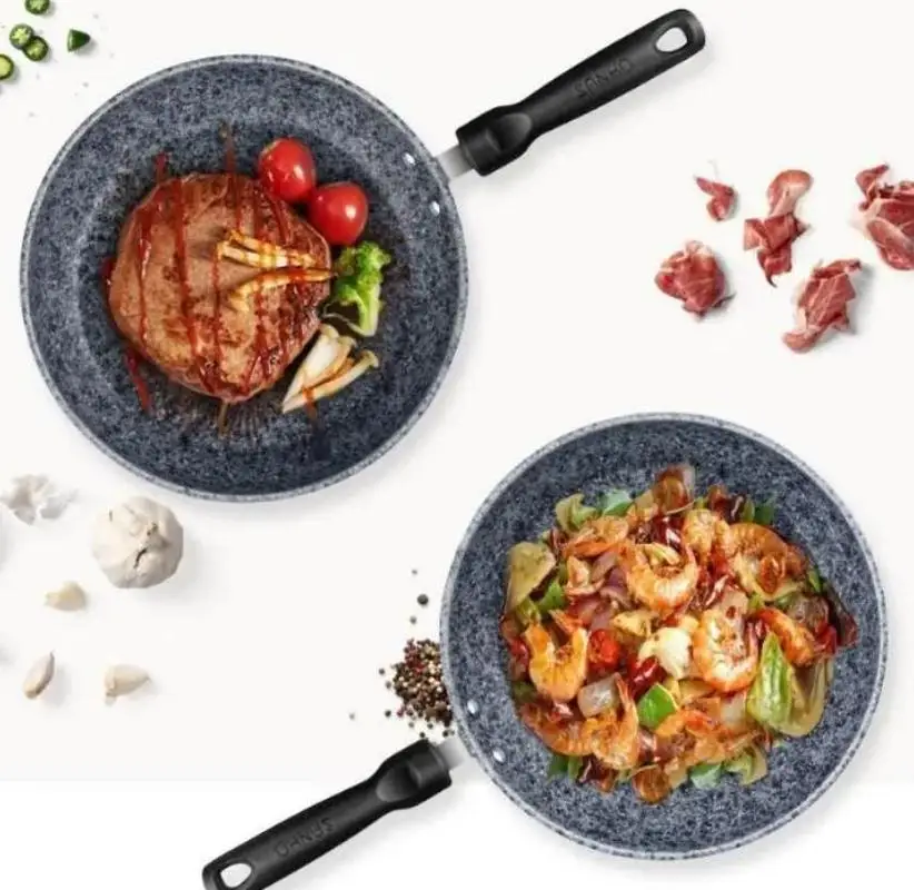 저렴한 가스 유도 밥솥 일반 쌀 돌 프라이팬 Nonstick 프라이팬 스테이크 냄비 요리 냄비 주철 조리기구