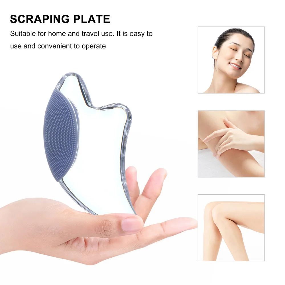 

2Pcs Scraping Boards Silicone Clear Face Tools with Light