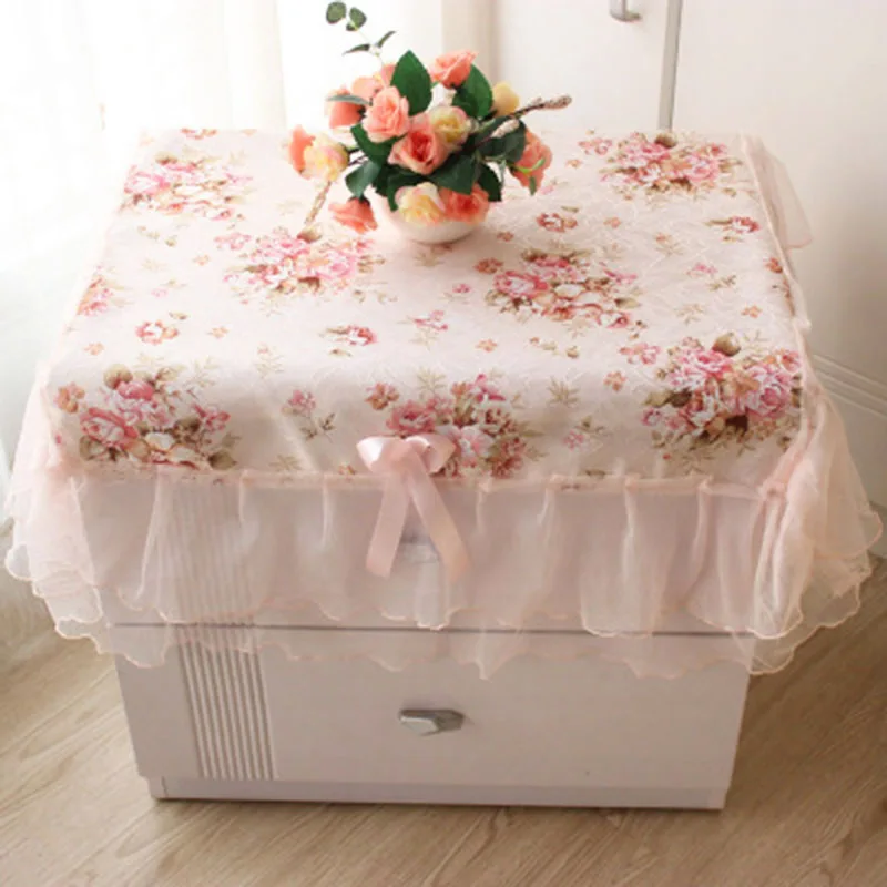 

75*80cm Pastoral Style Bedside Cabinets Lace Cover Tablecloth Home Decoration Table Decoration & Accessories Kitchen Tools