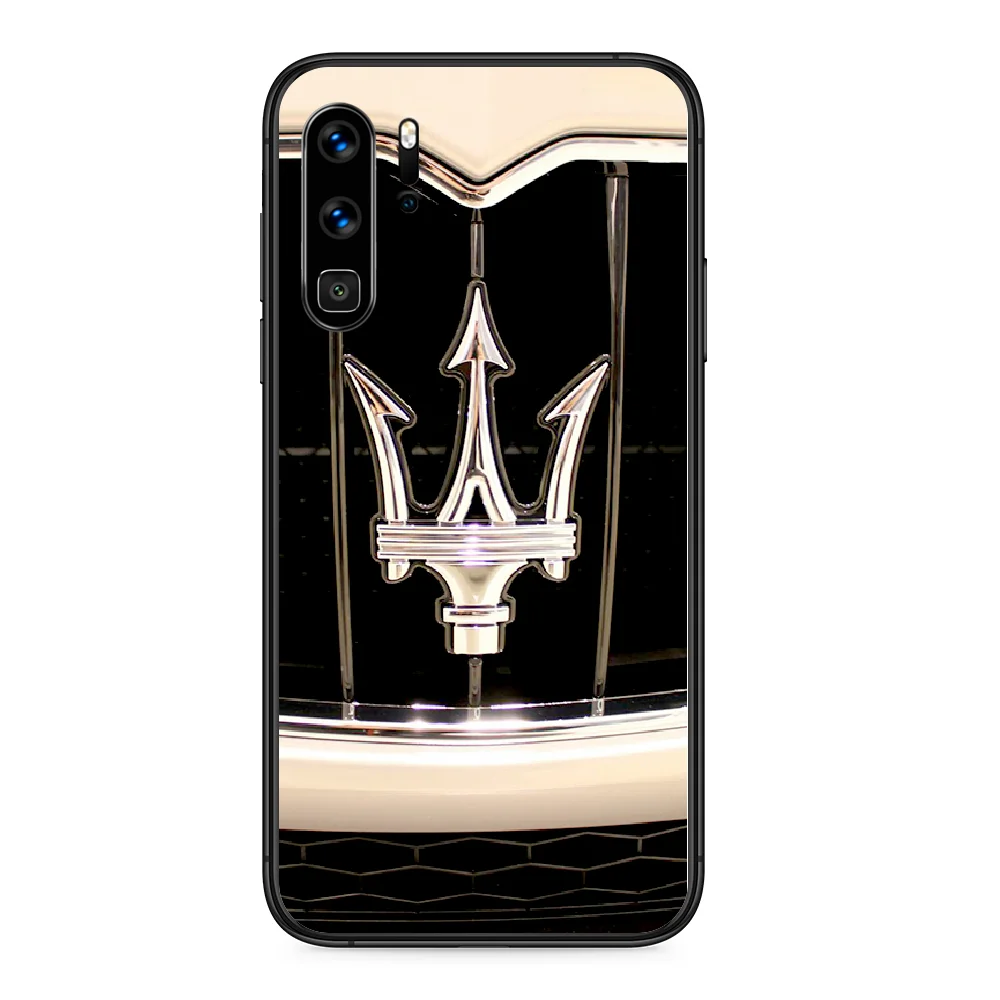 

Luxury Car Brand Maserati Phone case For Huawei P Mate Smart 10 20 30 40 Lite Z 2019 Pro black Etui Luxury Bumper Painting Coque