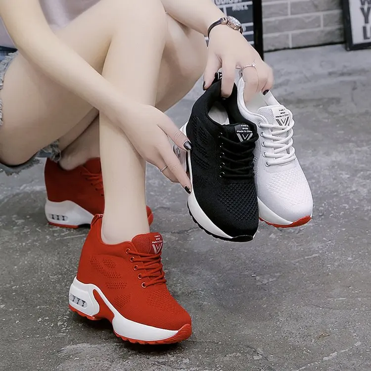 Для женщин кроссовки 2019 сезон: весна–лето на высоком каблуке 11 см женская