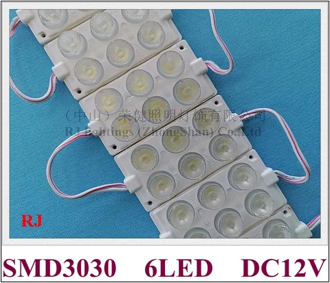 Светодиодный светильник с линзами DC12V SMD 3030 6 светодиодный 3 Вт 75 мм * 40 мм светодиодный светильник для вывески букв и светильник
