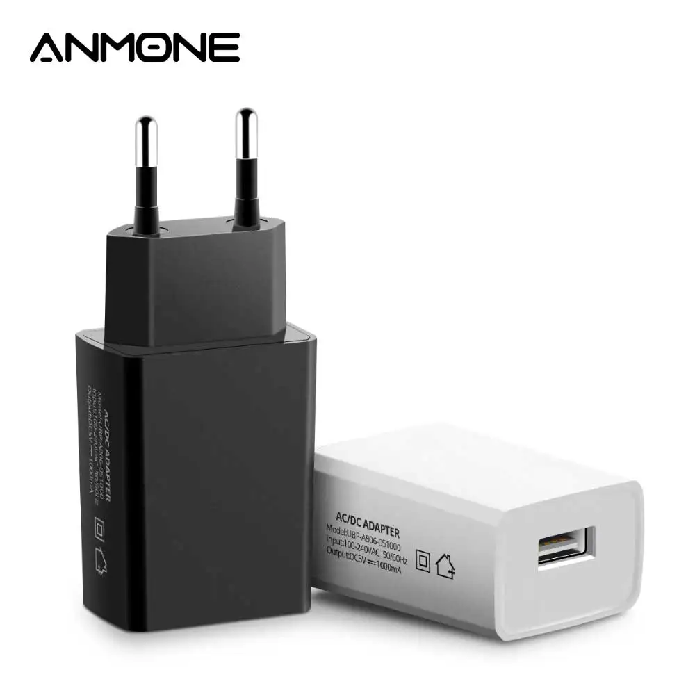 ANMONE универсальное USB зарядное устройство адаптер ЕС для мобильного телефона 5V1A