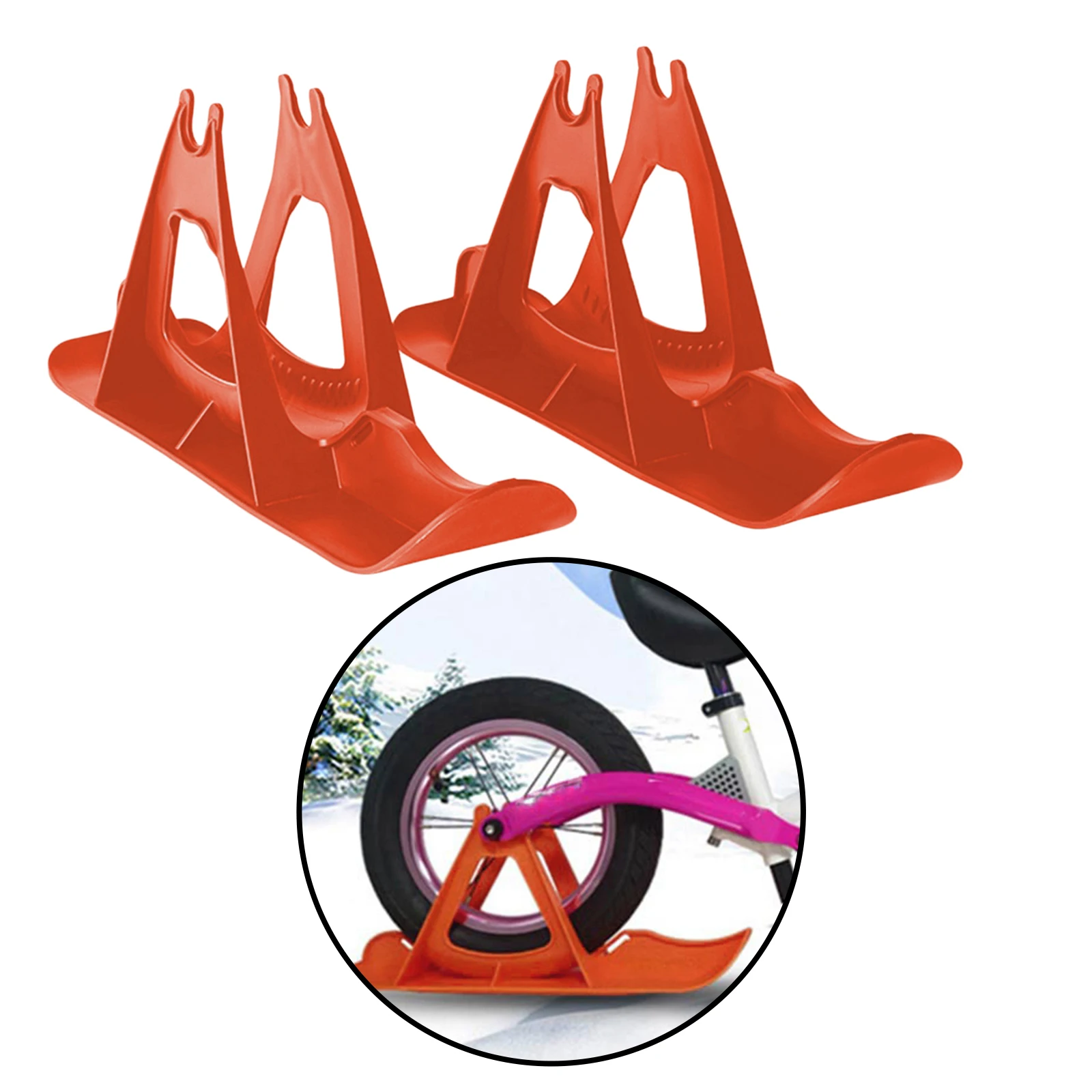 

Durable Ski Balance Bike Sled Toboggan Child Kids Snow Sledge Skiing Board Gift