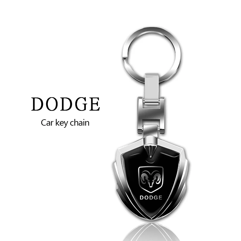 

1Pcs Car Styling 3D Metal Emblem Auto Key Chain Key Rings Logo for Dodge Caliber Ram 1500 2500 350 Charger Grand Caravan Journey