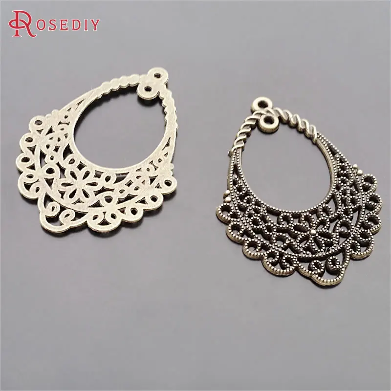 

Соединитель для сережек из цинкового сплава с бронзовым покрытием под старину, фурнитура для изготовления ювелирных изделий «сделай сам» (29518), 20 шт., 41x31 мм