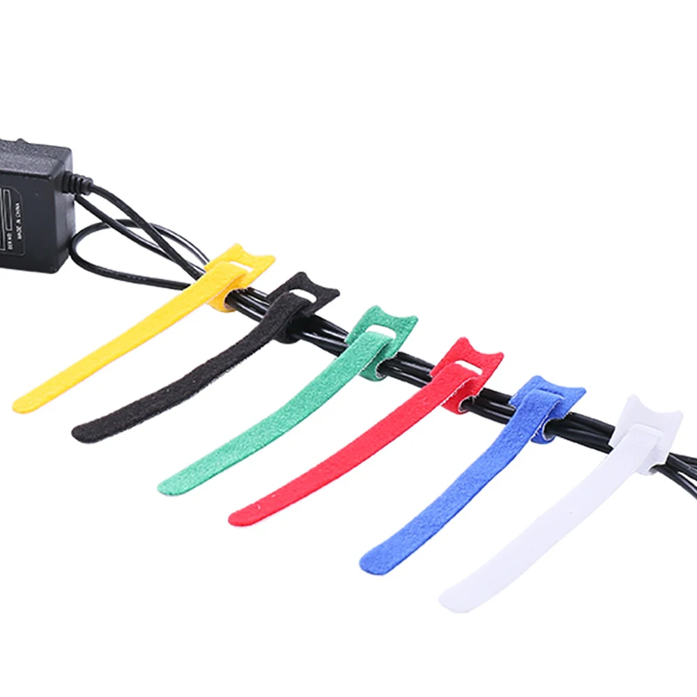 30 шт./лот красочный органайзер для кабеля ремни управления крепежными зажимами