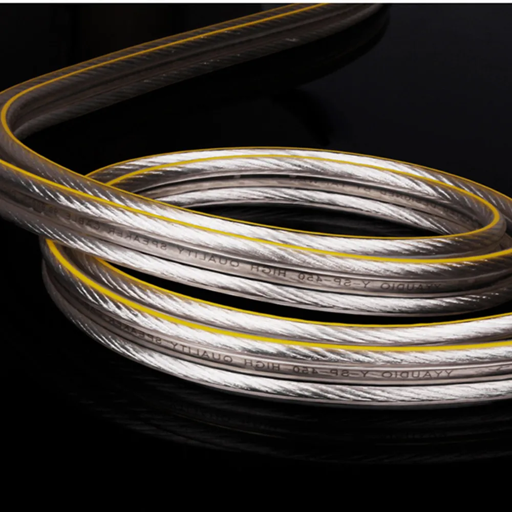 

HIFI Audio Speaker Cable Audio Wire Soft Touch Cable Oxygen Free Copper AUX Cord Car Audio Home Theater Amplifier KTV DJ System