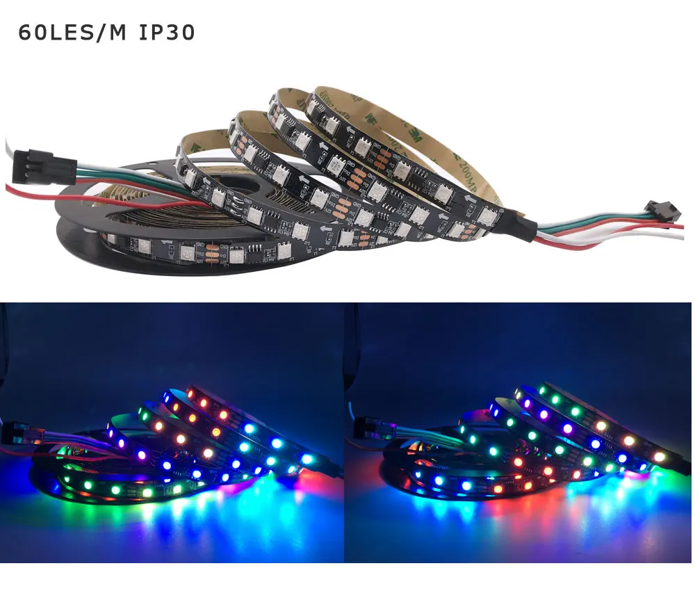 WS2811B Светодиодная лента 5050 RGB Адресуемая светодиодная Пиксельная полоса