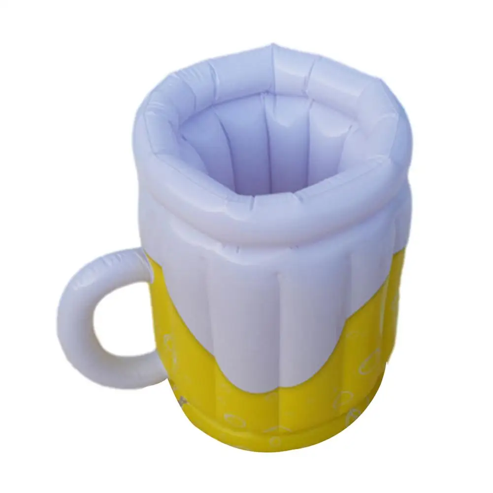 

1PC Inflatable Beer Ice Bucket Outdoor Ice Bucket Lightweight PVC Inflatable Beer Cooler Thickening Beer Storage Container