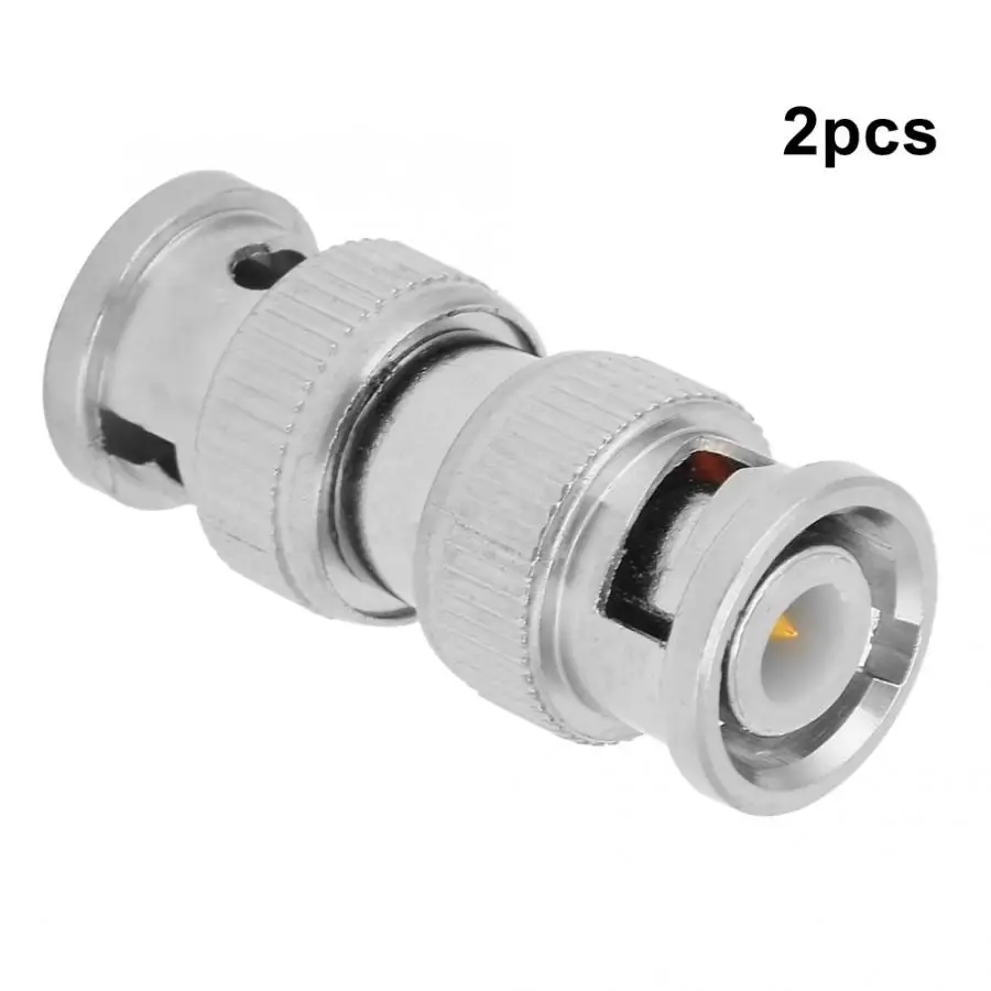 

2pcs BNC Male to BNC Male M/M Coaxial Connector RF Adapter for CCTV Security Camera Connector