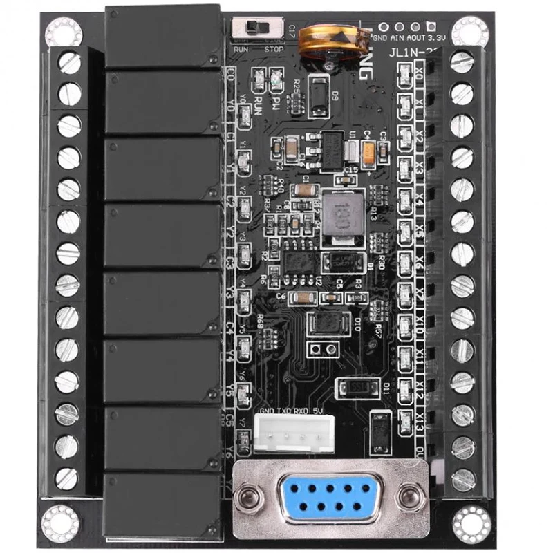 ABGN Hot-Plc Programmable Controller Dc 24V Plc Regulator Fx1N-20Mr Industrial Control Board Logic | Электроника