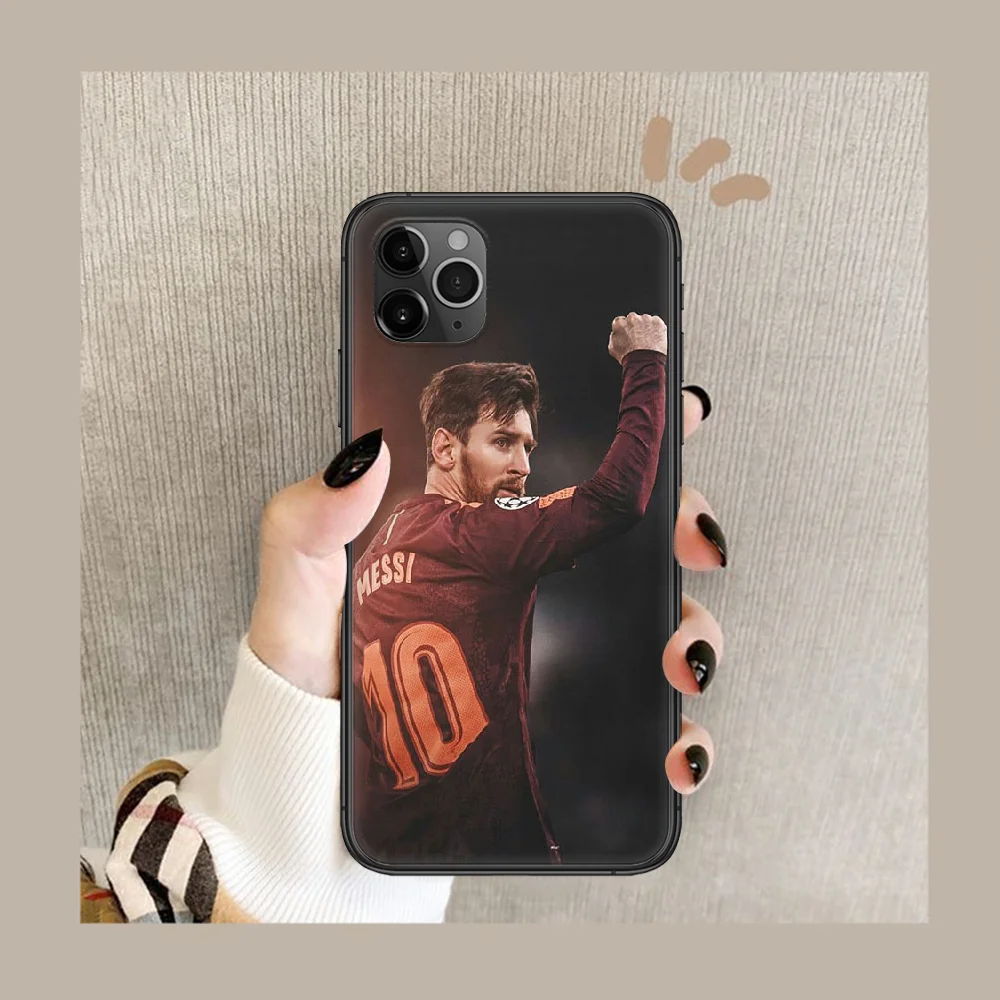 

soccer star Lionel Messi Phone Case Cover Hull For iphone 5 5s se 2 6 6s 7 8 12 mini plus X XS XR 11 PRO MAX black Bumper Tpu