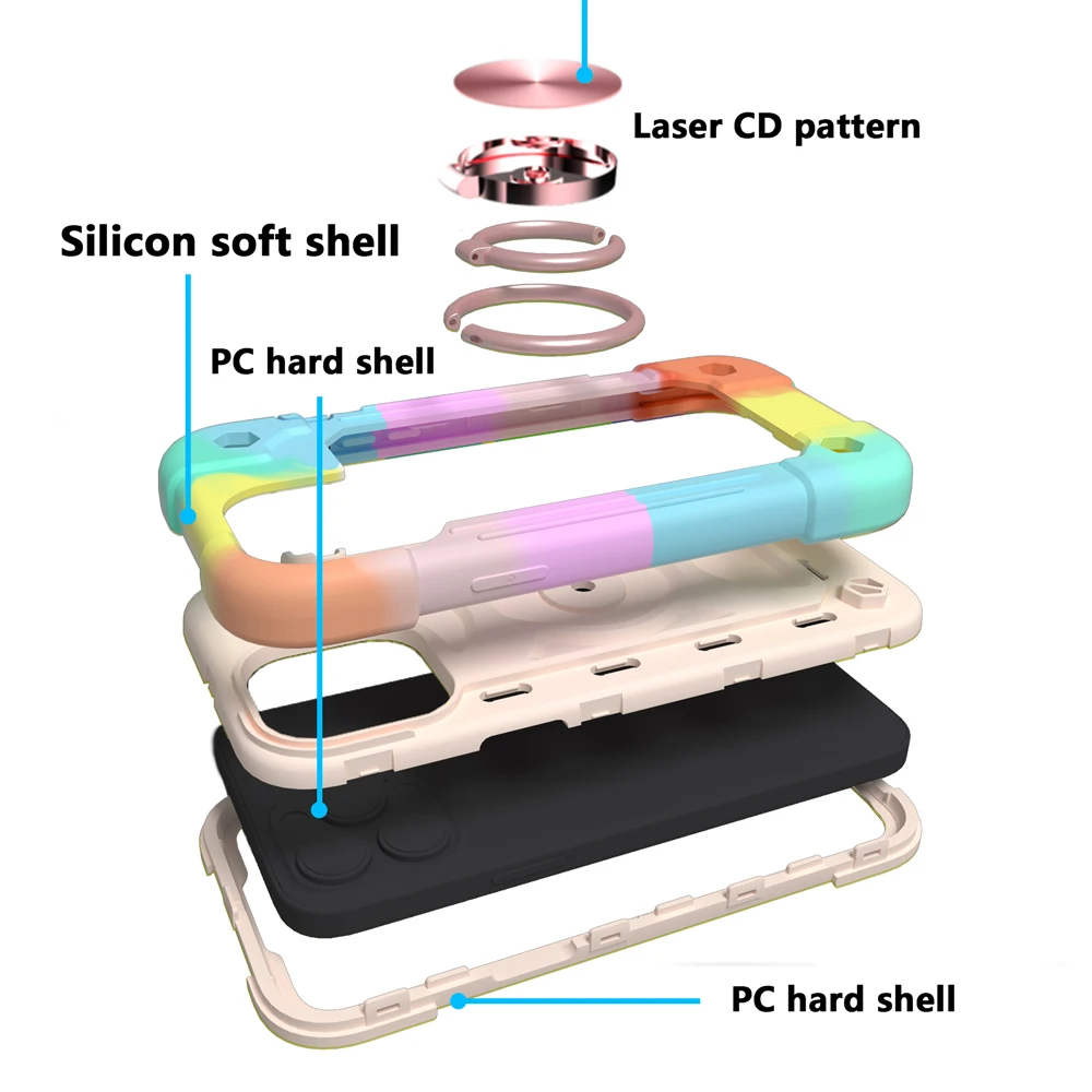 thick multicolor shockproof phone case for iphone 11 12 13 pro max 12 13 mini se2020 x xr xs max 6 6s 7 8 plus protective cover free global shipping