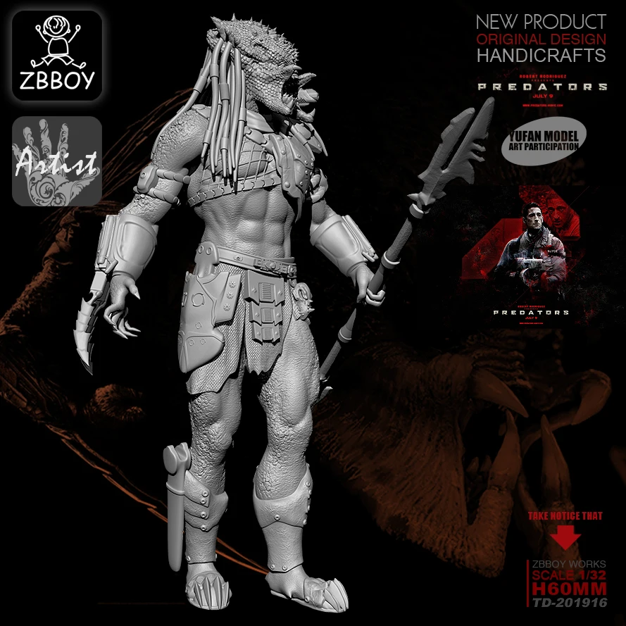 1/32 Predator Iron Warrior полимерный солдат с рисунком в виде воина | Игрушки и хобби