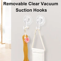 balleenshiny suction cup hook creative seamless bathroom hook hole free transparent sticky hook vacuum suction door wreath hook