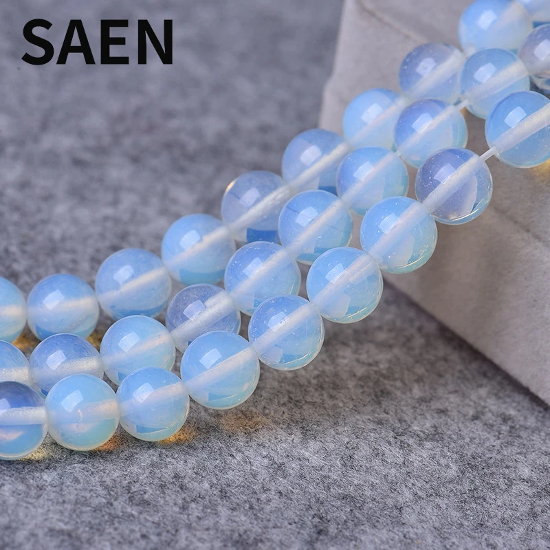 Бусины из опалового камня SAEN высококачественные круглые бусины натурального