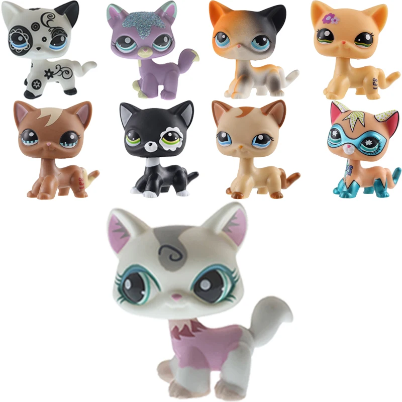 Новинка игрушки LPS для домашних животных серия кошек Милая Розовая кошка тигр