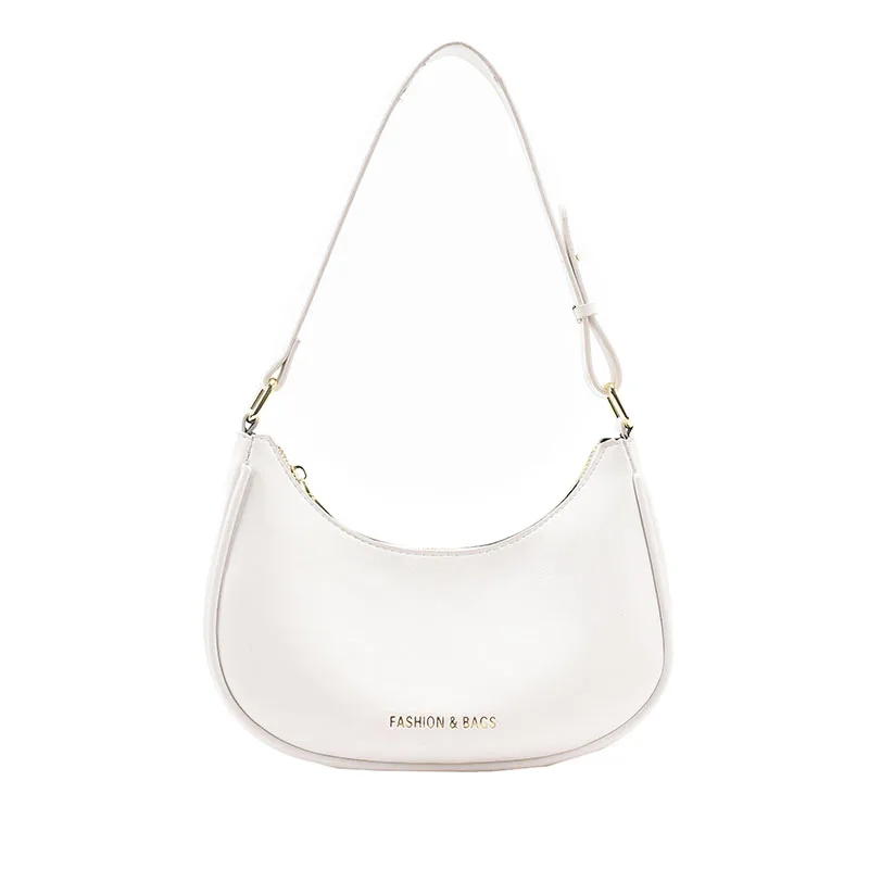 

PU Designer Simple solid color Small Leather Saddle Crossbody Bags 2021 Summer Luxury Brand Chain Shoulder Handbags Purses