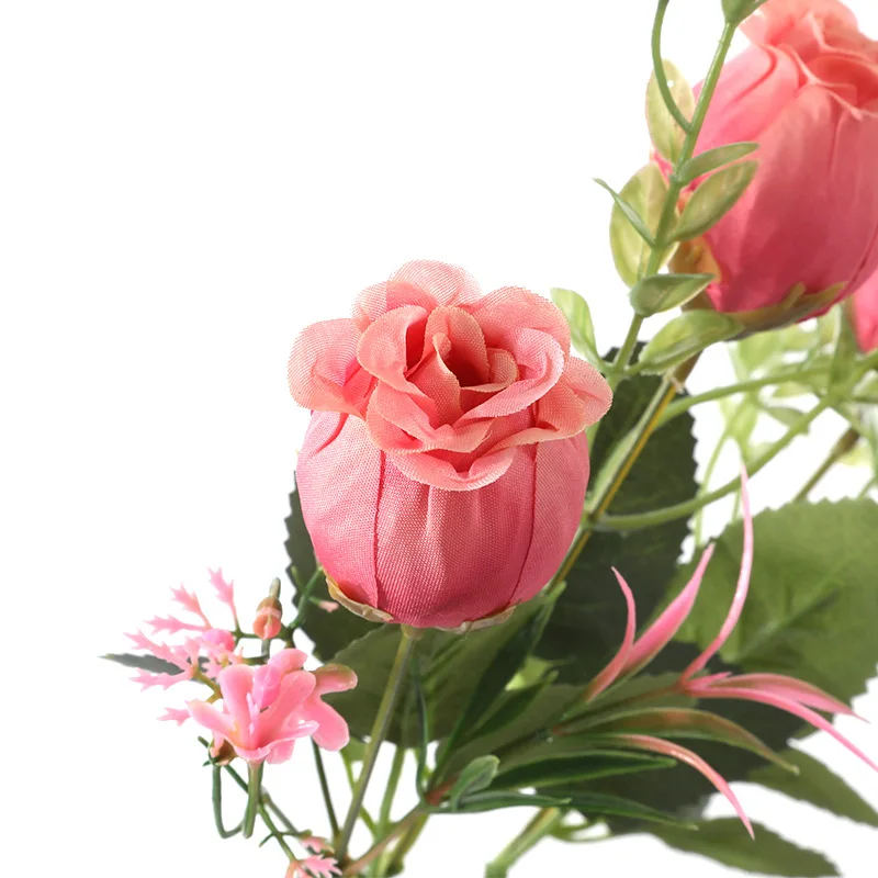 32 см 7 голов шелковые пионы розовые Искусственные цветы букет цветов для дома