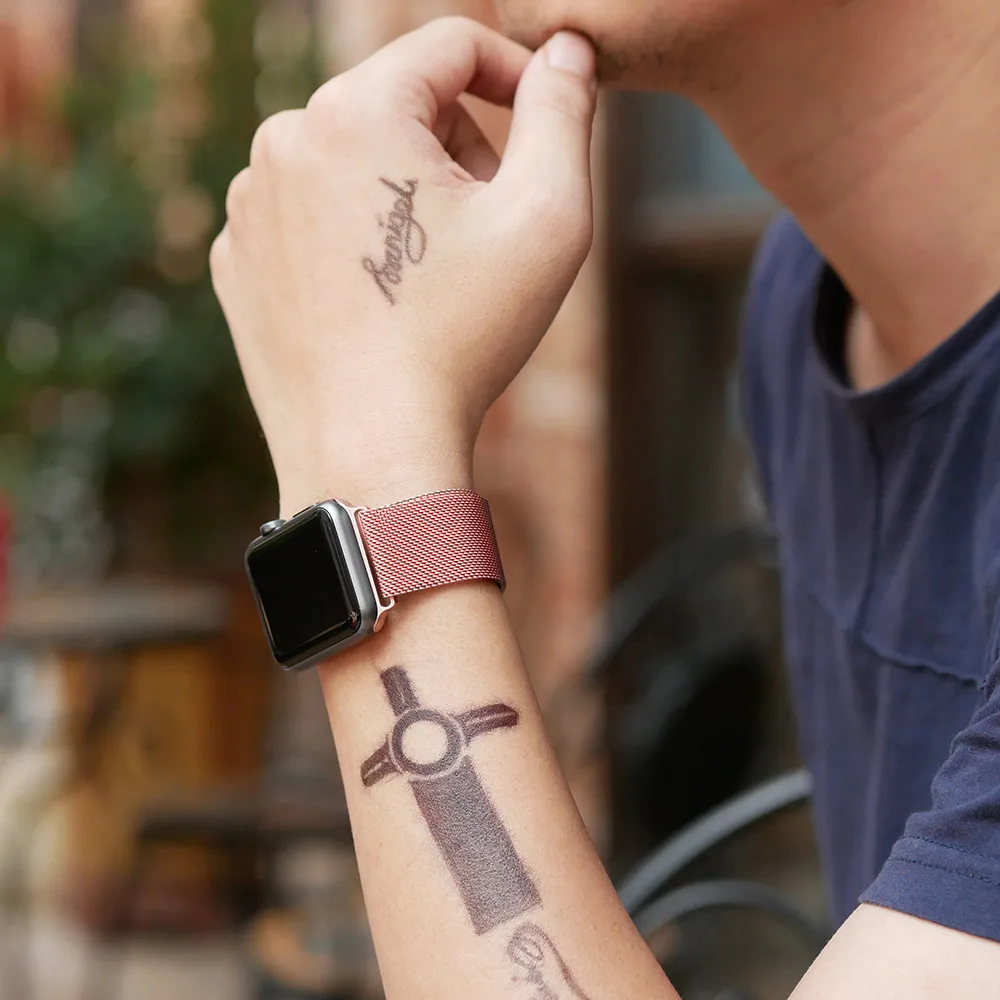 Apple watch металлический ремешок 44 42 мм для женщин ремни для applewatch Серия 3 4 iwatch ремешок 40 38 мм iphone часы полосы 1 2