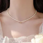 LETAPI Новое жемчужное ожерелье-чокер для женщин модное белое ожерелье с имитацией жемчуга трендовые элегантные свадебные украшения