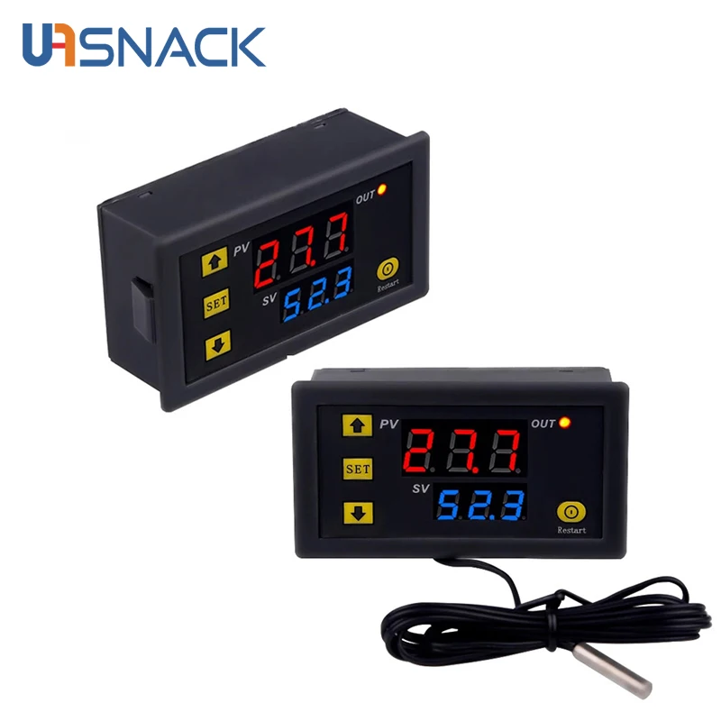 Цифровой терморегулятор W3230 со светодиодным дисплеем термостат с